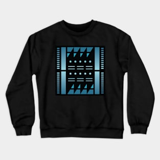 “Dimensional Waves (2)” - V.3 Blue - (Geometric Art) (Dimensions) - Doc Labs Crewneck Sweatshirt